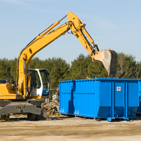 what size residential dumpster rentals are available in Farnsworth